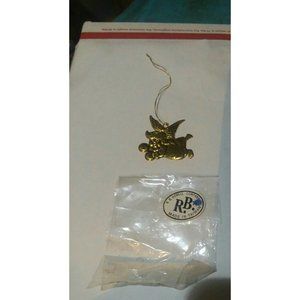 R B Howell Gold Angel Christmas Ornament